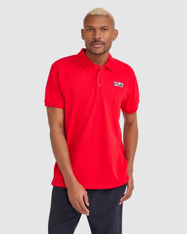 Asher Polo Hombre Fila Outlets Rojo