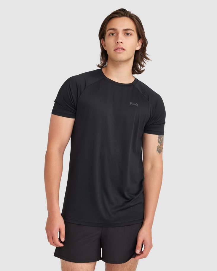 Camiseta Caleb Qdry Hombre Fila Outlets Negro