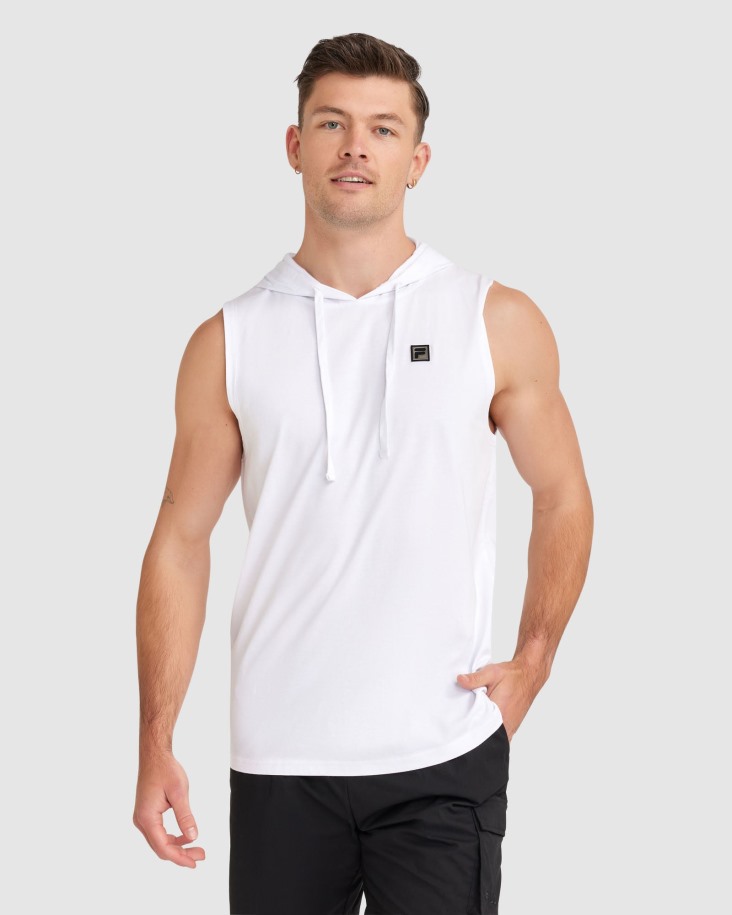 Fila Outlets Hombre Blake Hoody Tank Blanco