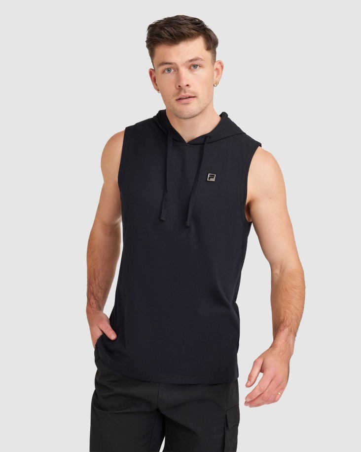 Sudadera Con Capucha Blake Para Hombre Sin Mangas Fila Outlets Negro