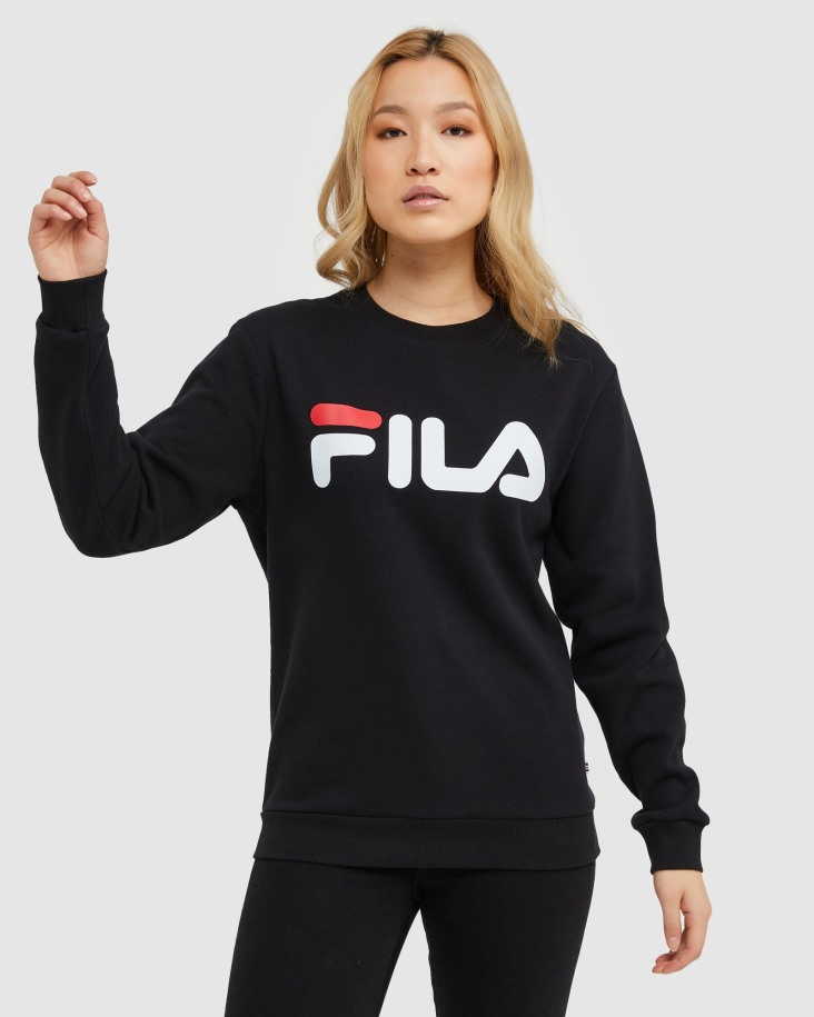 Fila De Puntos De Venta Clásico Negro Unisex Tripulación
