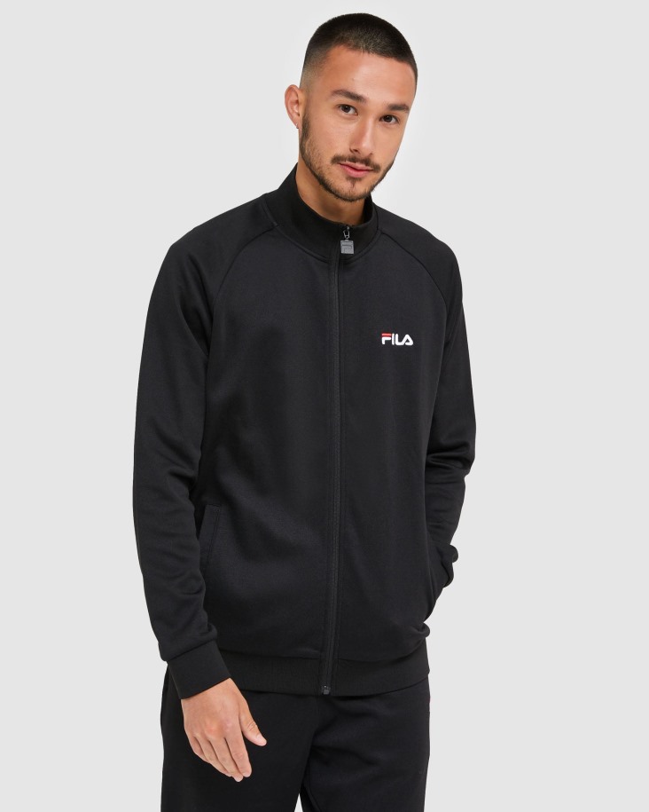 Chaqueta Clásica De Hombre Con Cremallera Negra Fila Outlet