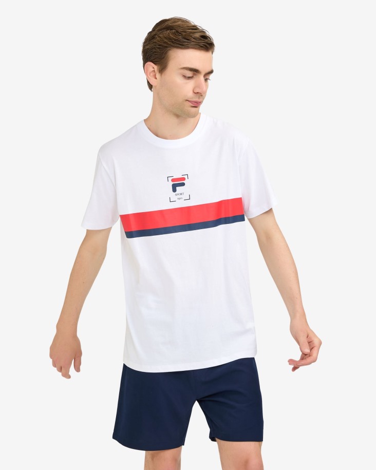 Camiseta Roger Fila Outlets Blanca