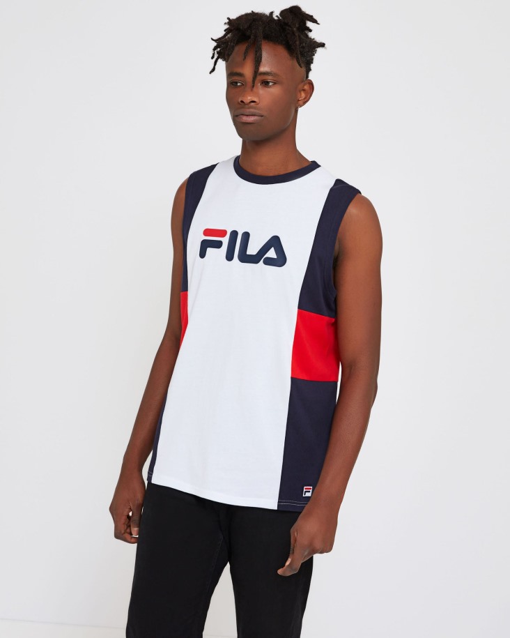 Camiseta Sin Mangas Unisex Verona Blanca Fila Outlet