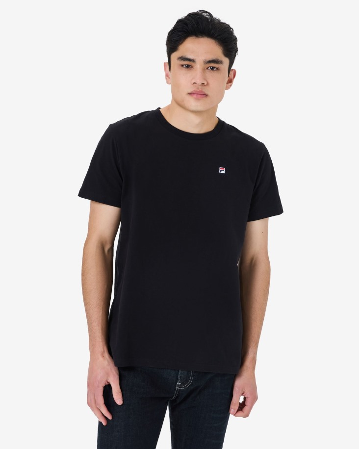 Fila Outlets Heritage Badge 2.0 - Camiseta Para Hombre, Color Negro