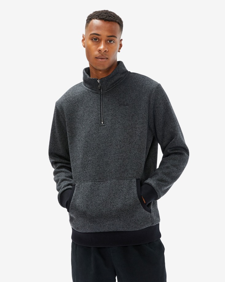 Fila Unisex Romano Qtr Zip Negro Marle Outlet