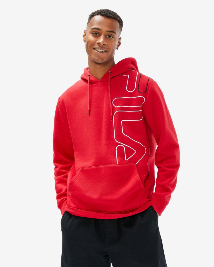 Fila Outlets Red Brando Sudadera Con Capucha Hombre