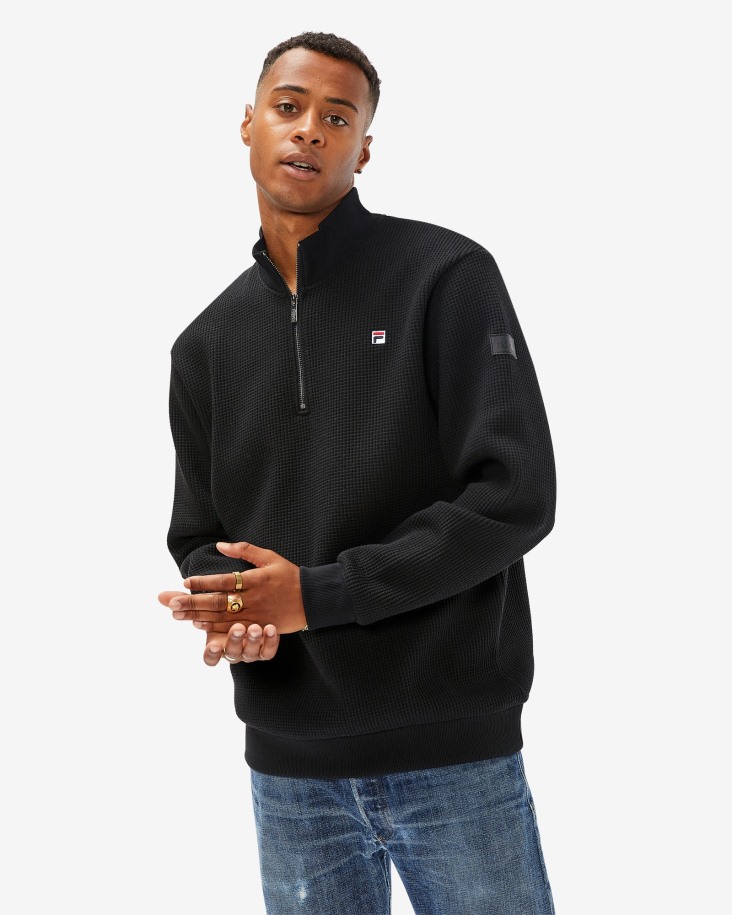 Insignia De Hombre Negra 2.0 Qtr Zip Fila Outlet