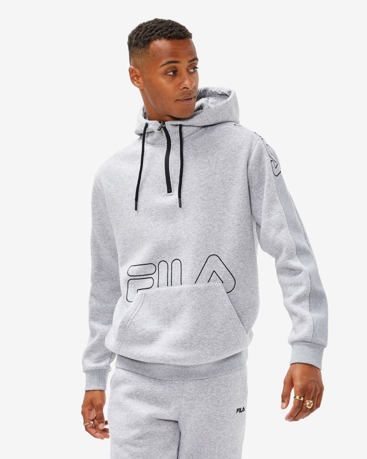 Fila Outlets Grey Marle Hombre Jay Qtr Zip