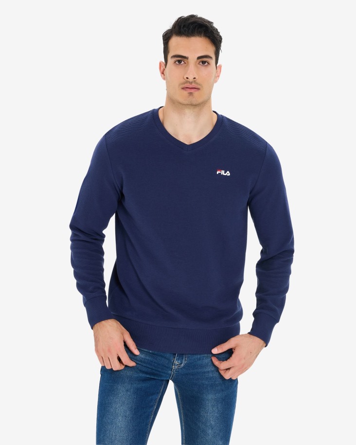 Sudadera Savian De Hombre Con Cuello En V Azul Marino Fila Outlet