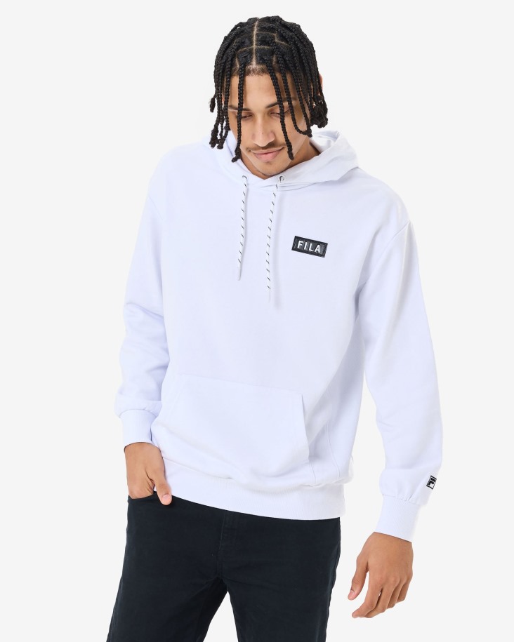 Sudadera Con Capucha Arlo Unisex Blanca Outlet Fila