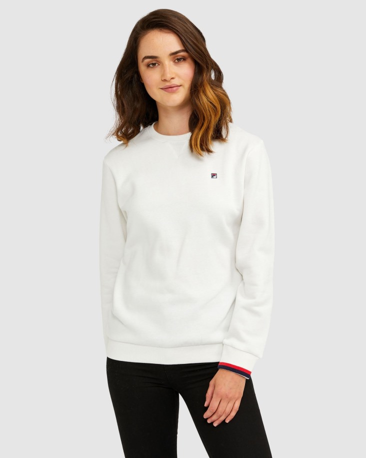 Blanco Assylum Unisex Badge Crew Fila Outlet