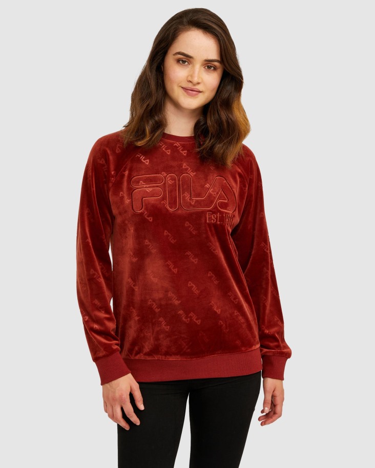 Fila Outlets Unisex Dallas Crew Ladrillo