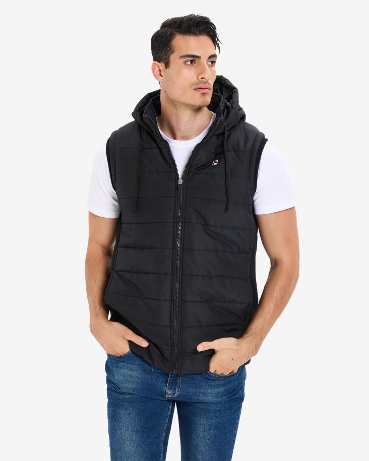 Chaleco Fila Outlet Hombre Julio Puff Negro