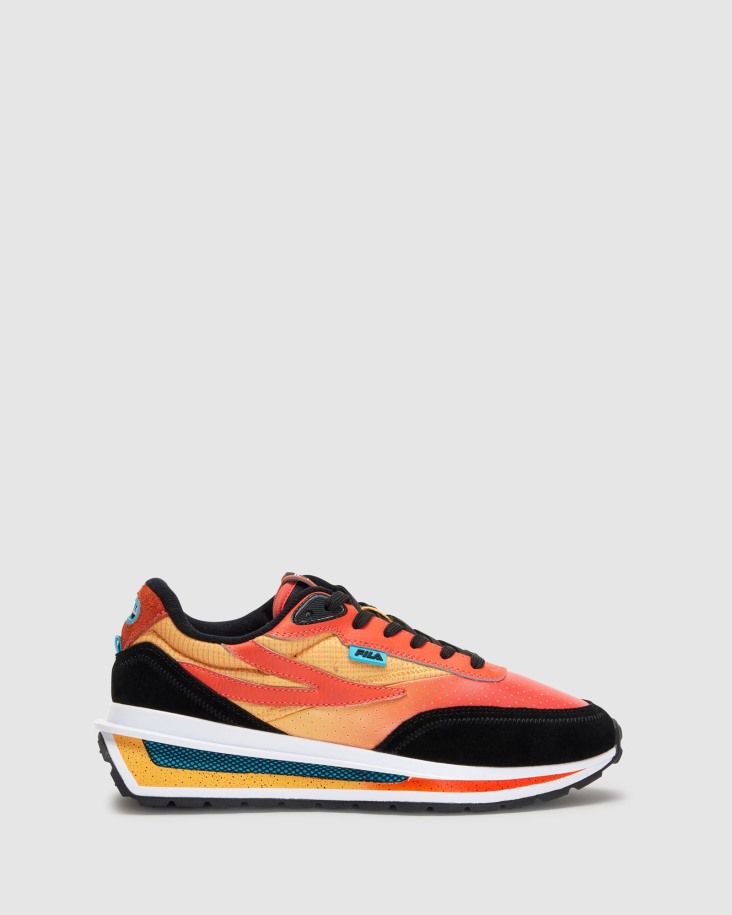 Negro/mandarín Rojo/ambyel Hombre Renno Premium Fila Outlet