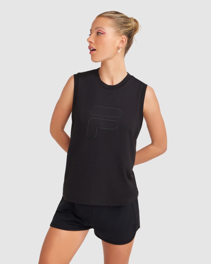 Camiseta De Tirantes Spencer Mujer Negra Outlet Fila