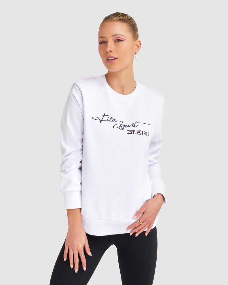 Fila Cinzia Crew Blanca De Mujer Outlet