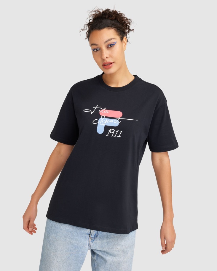 Fila Outlet Mujer Cinzia Camiseta Negra