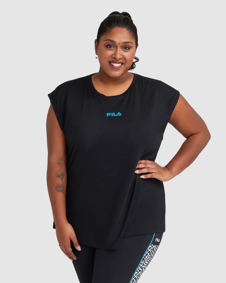 Camiseta Sin Mangas Rebecca Mujer Fila Outlets Negro