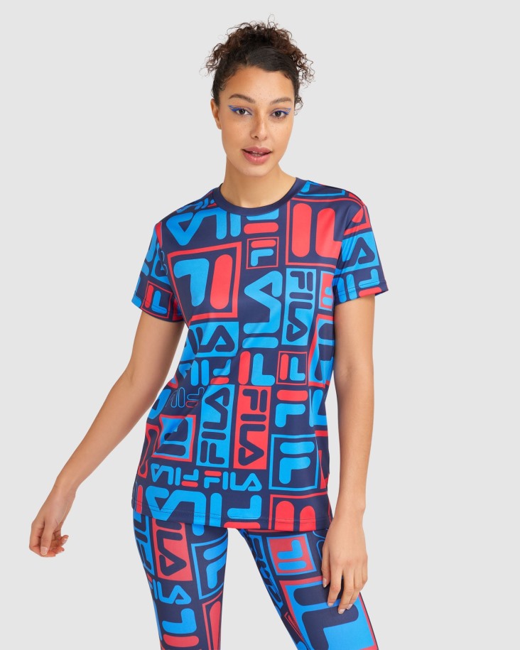 Fila Outlets New Navy Mujer Anja Camiseta