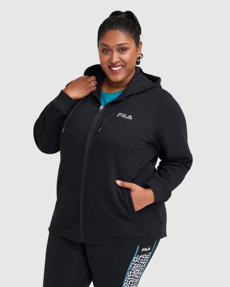 Rebecca Zip Thru De Mujer Negro A Través De Fila Outlets