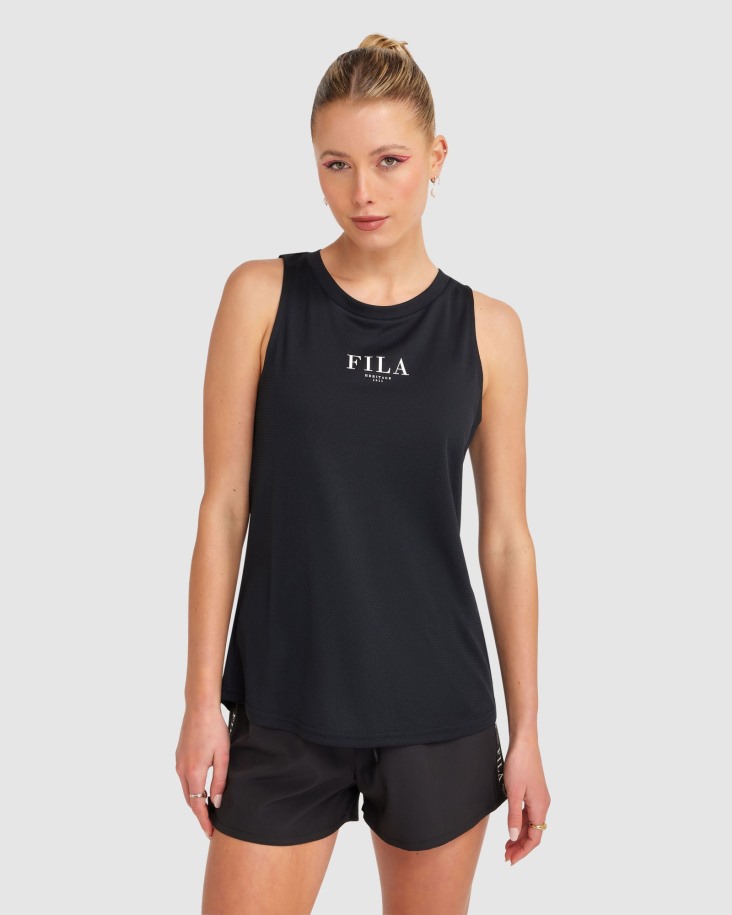 Camiseta Sin Mangas Elektra Mujer Fila Outlets Negra