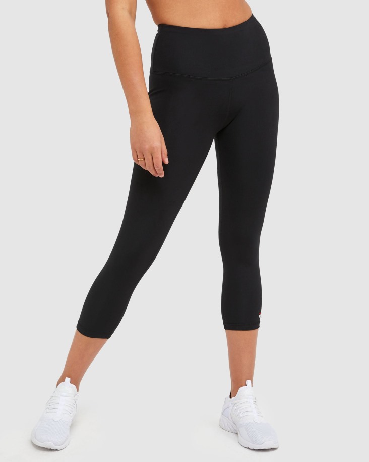 Mallas 3/4 Clásicas Mujer Negras Fila Outlet