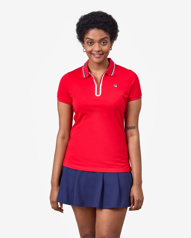 Monica Polo Rojo Fila Outlet