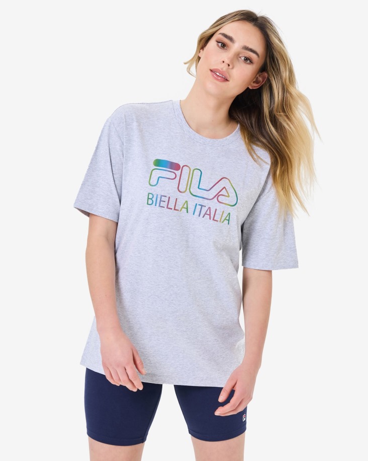 Camiseta Extragrande Gris Claro Marle Maddy Fila Outlet