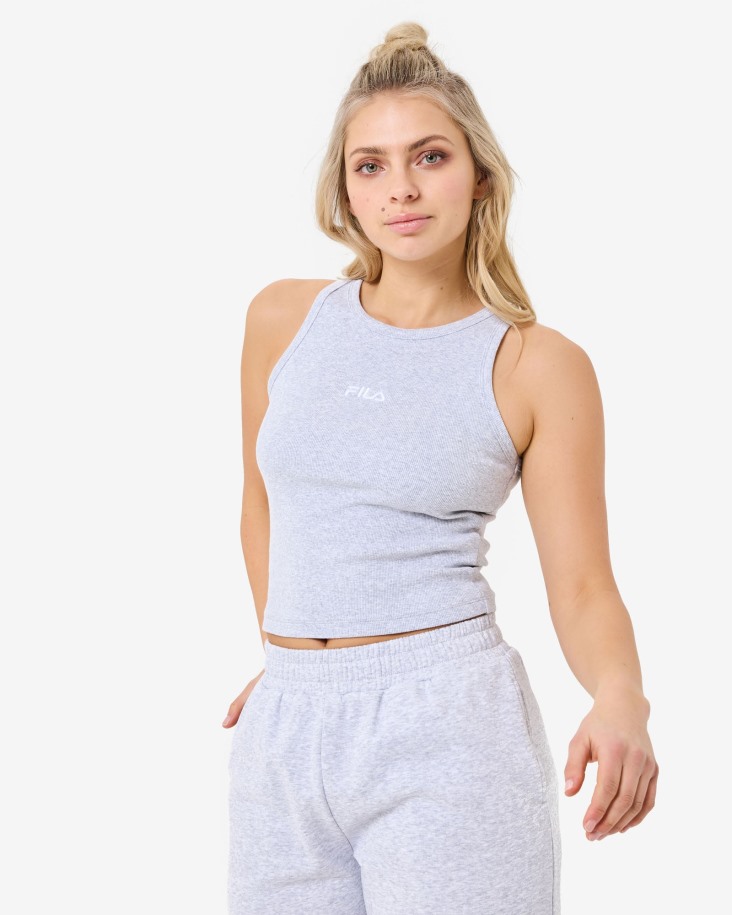 Camiseta Sin Mangas Gris Claro Marle Marbel Canalé Fila Outlet