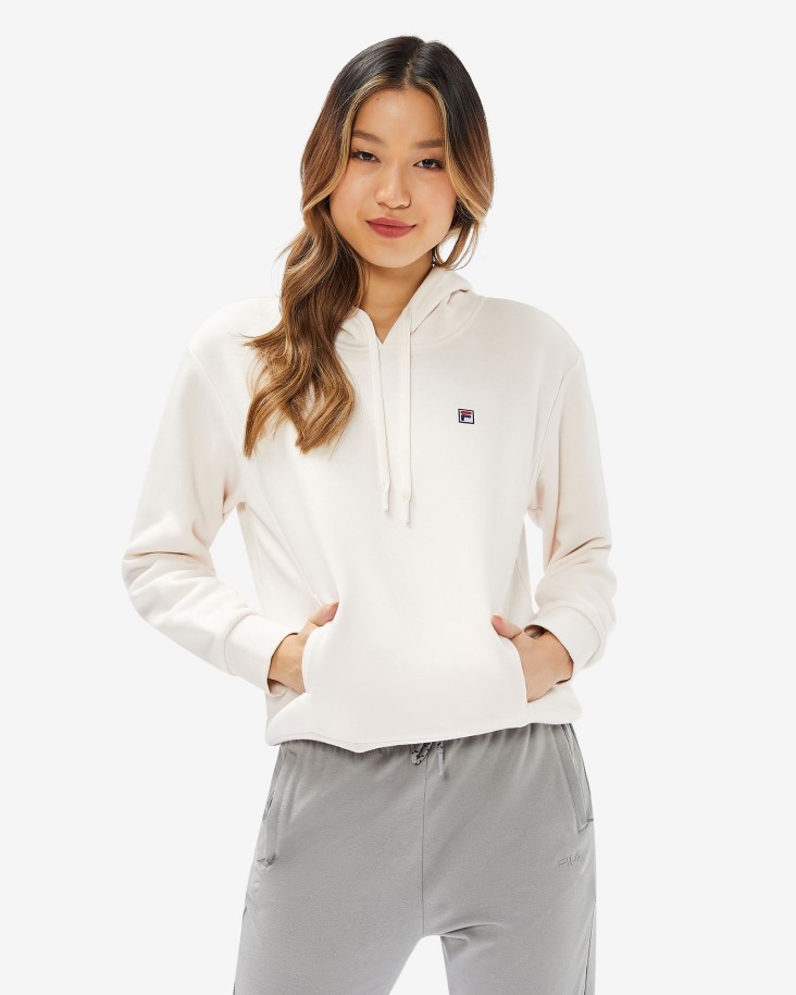 Capucha Con Distintivo De Mujer Color Crema De Coco Fila Outlet