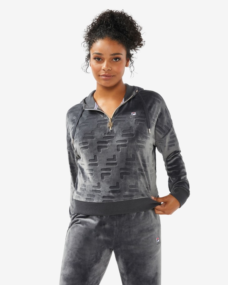 Negro Oyster Fila Outlets Mujer Aspena Qtr Zip