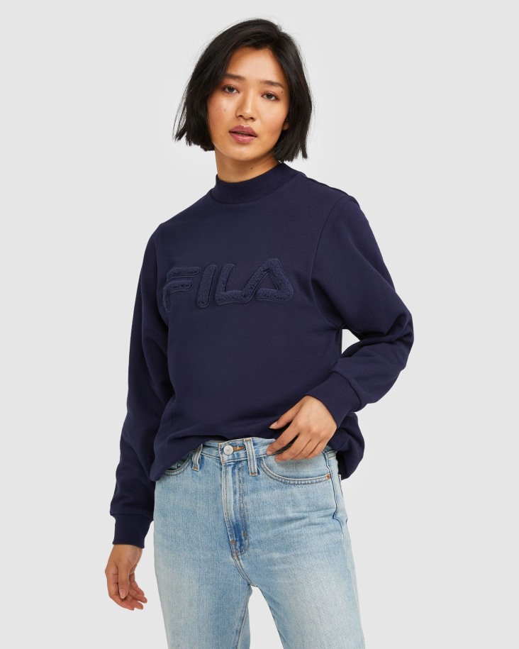Fila Outlets New Navy Mujer Dana 2.0 Hi-lo Sweat