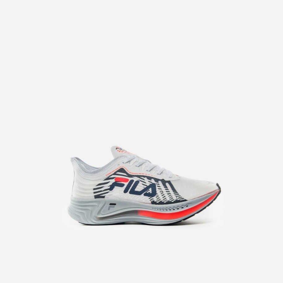 Fila Outlet Mujer Racer Carbon White/navy/fiery Coral