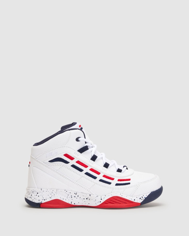 Niños Spitfire Blanco/fnavy/fred Fila Outlets