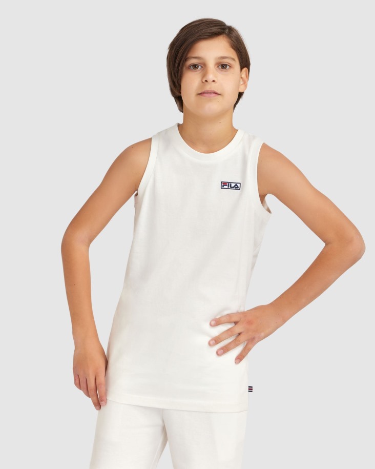 Camiseta Sin Mangas Parker Niño Blanca Fila Outlet