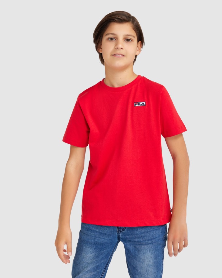 Camiseta Parker Niño Fila Outlets Roja
