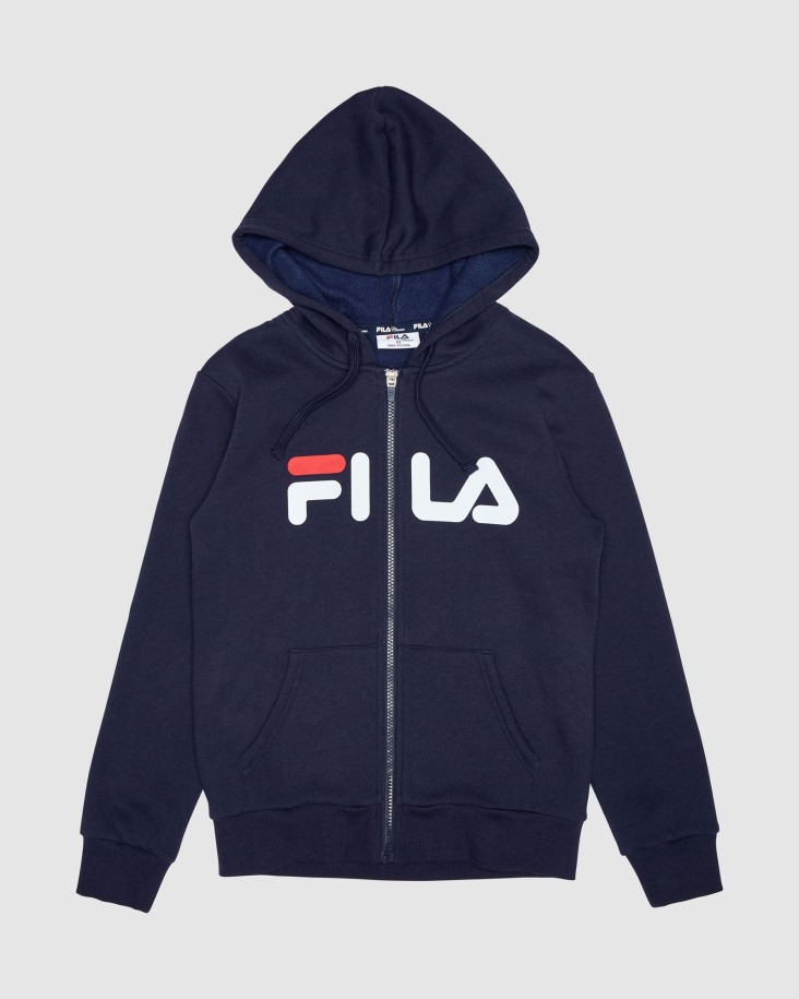 New Navy Fila Outlets Classic Sudadera Con Cremallera Para Niños