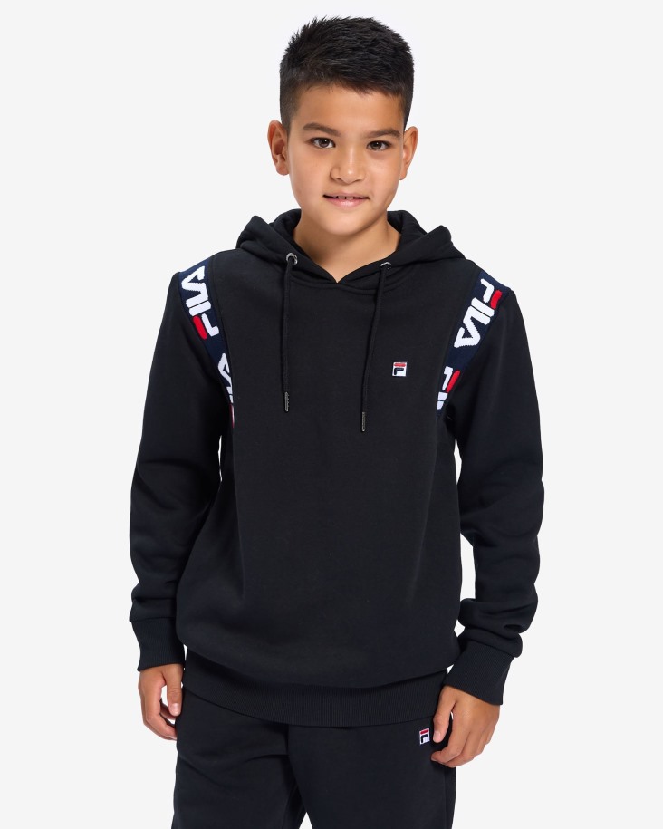 Fila Outlets Black Kid's Badge 2.0 Sudadera Con Capucha