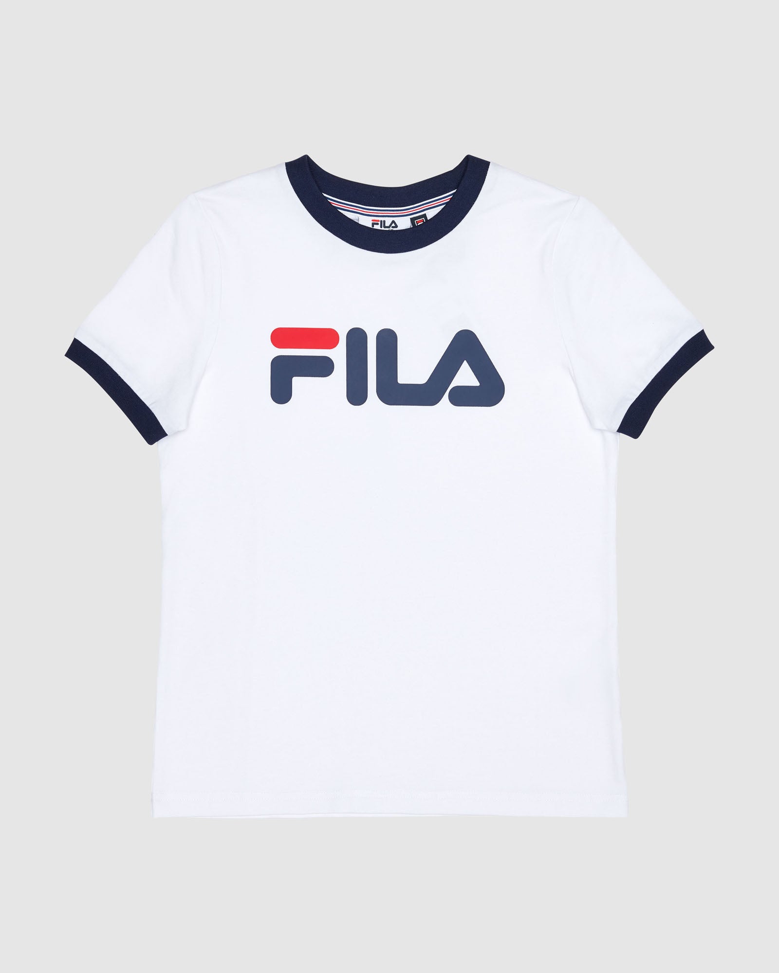 Camiseta Blanca Clásica Niña Ringer Fila Outlet