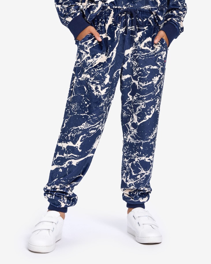 Pantalón Sloane Para Niños De Mármol Azul Marino De Fila Outlets
