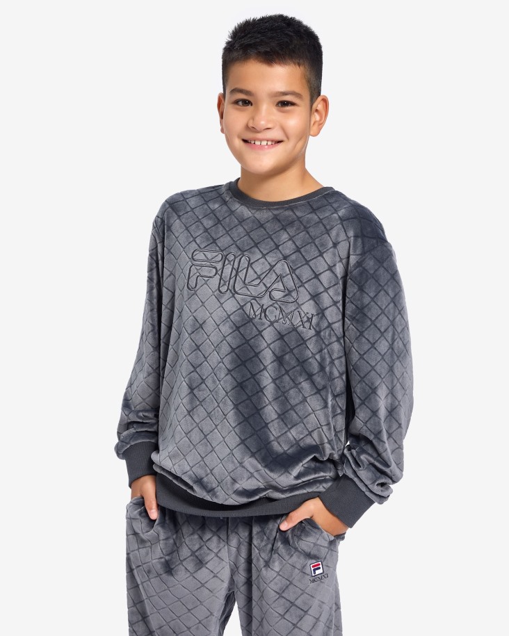 Fila Para Niños Sloane Crew Black Oyster Outlet