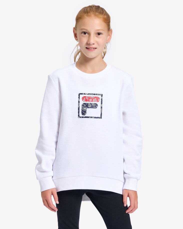Fila Outlets Blanco Natasha Niñas Tripulación