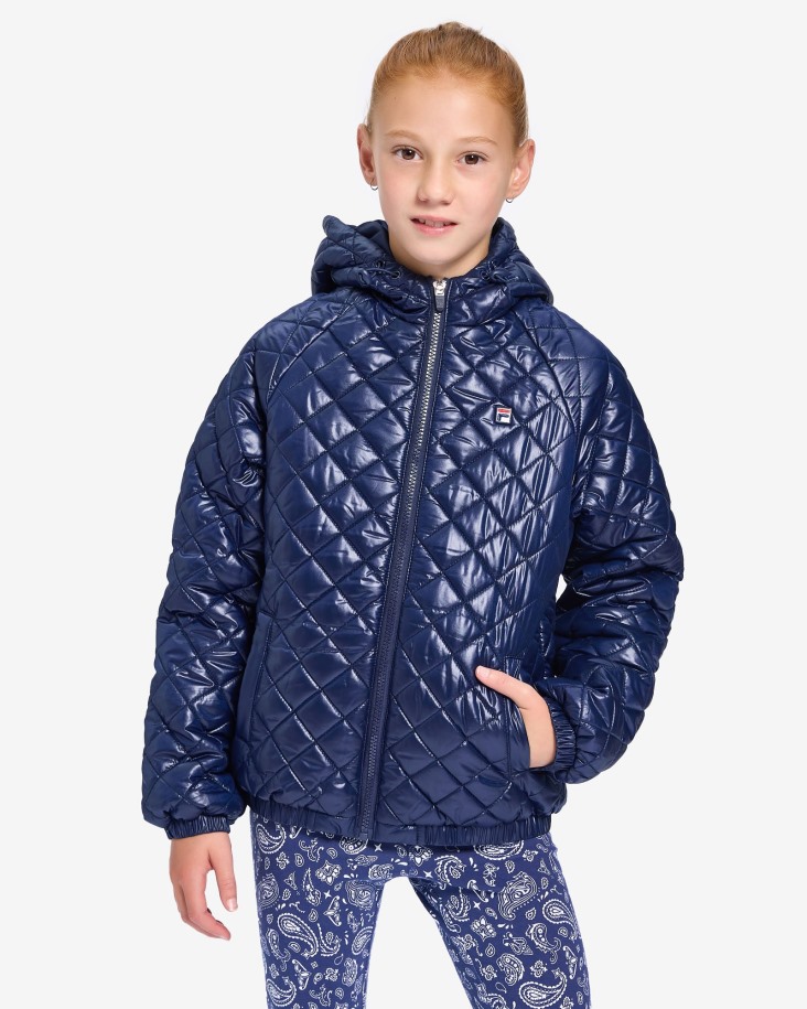 New Navy Girl's Natasha Puffa Fila Outlets