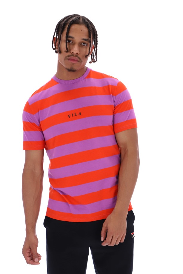 Fila Outlets Barney Camiseta Extragrande A Rayas Unisex