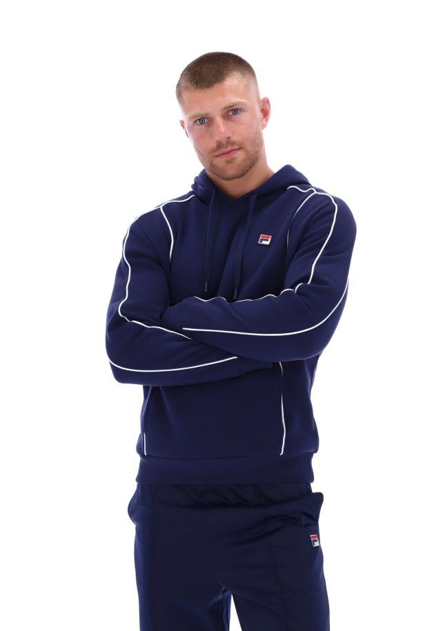 Steven Sudadera Con Capucha De Lana Con Ribetes Fila Outlets