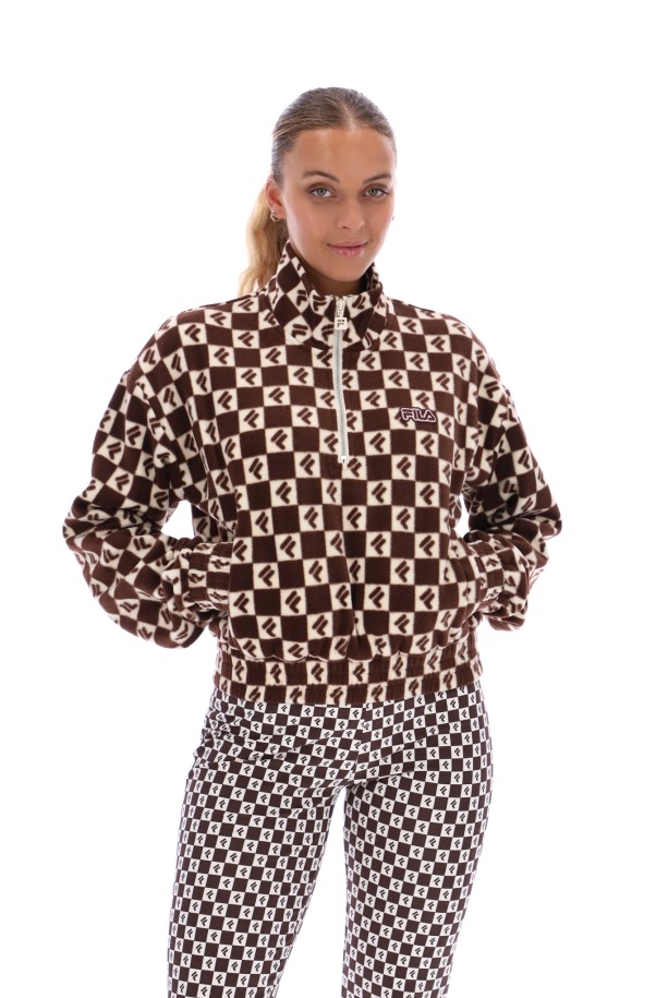 Forro Polar Marla Estampado Damero Fila Outlet