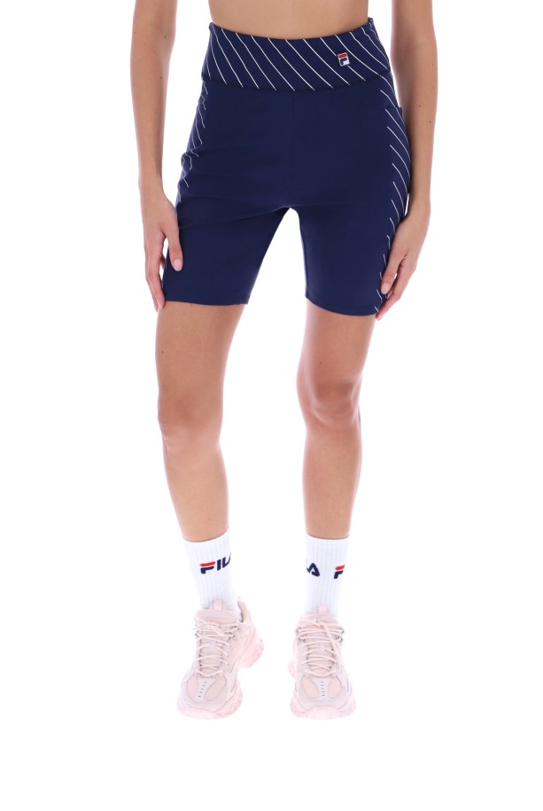 Shorts De Ciclismo Con Raya Diplomática Clara De Fila Outlets