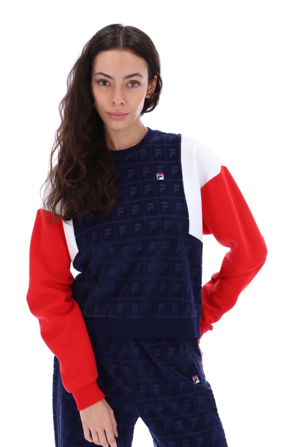 Lucy Terciopelo Crew Sudadera Cola Outlet